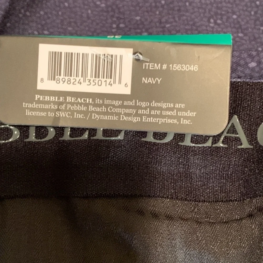 NWT Pebble Beach Men Dry Luxe Performance Navy Shorts Size 38